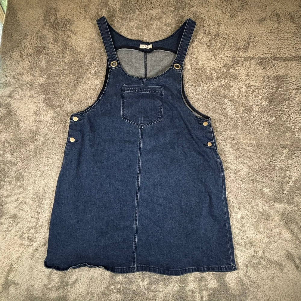 Glowe Originals Denim Pinafore Dress Dark Wash Jumper Plus Size 1X